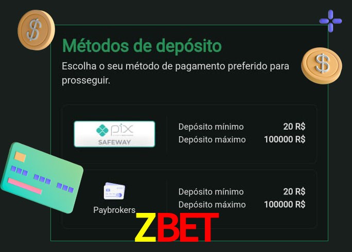 O cassino ZBET oferece uma grande variedade de métodos de pagamento